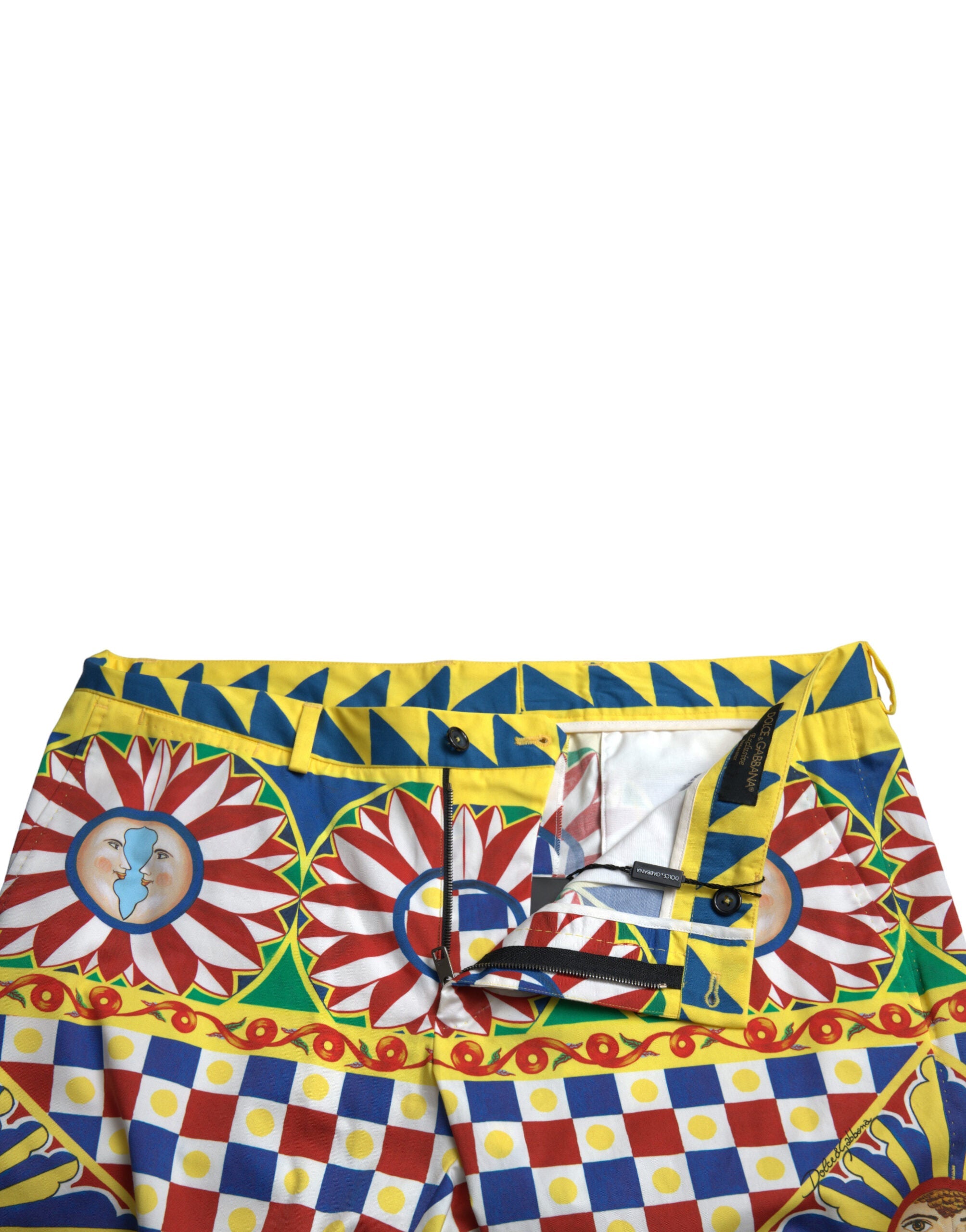 Dolce & Gabbana Multicolor Carretto Print Men Bermuda Shorts Dolce & Gabbana
