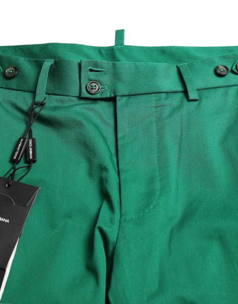 Dolce & Gabbana Deep Green Cotton Stretch Men Bermuda Shorts Dolce & Gabbana