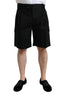Dolce & Gabbana Black Cotton Stretch Cargo Bermuda Shorts Dolce & Gabbana
