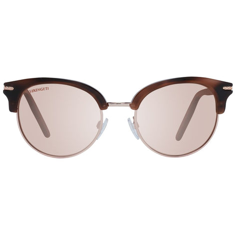 Serengeti Brown Acetate & Metal Sunglasses Serengeti