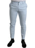 Dolce & Gabbana Sky Blue Cotton Stretch Skinny Pants Dolce & Gabbana