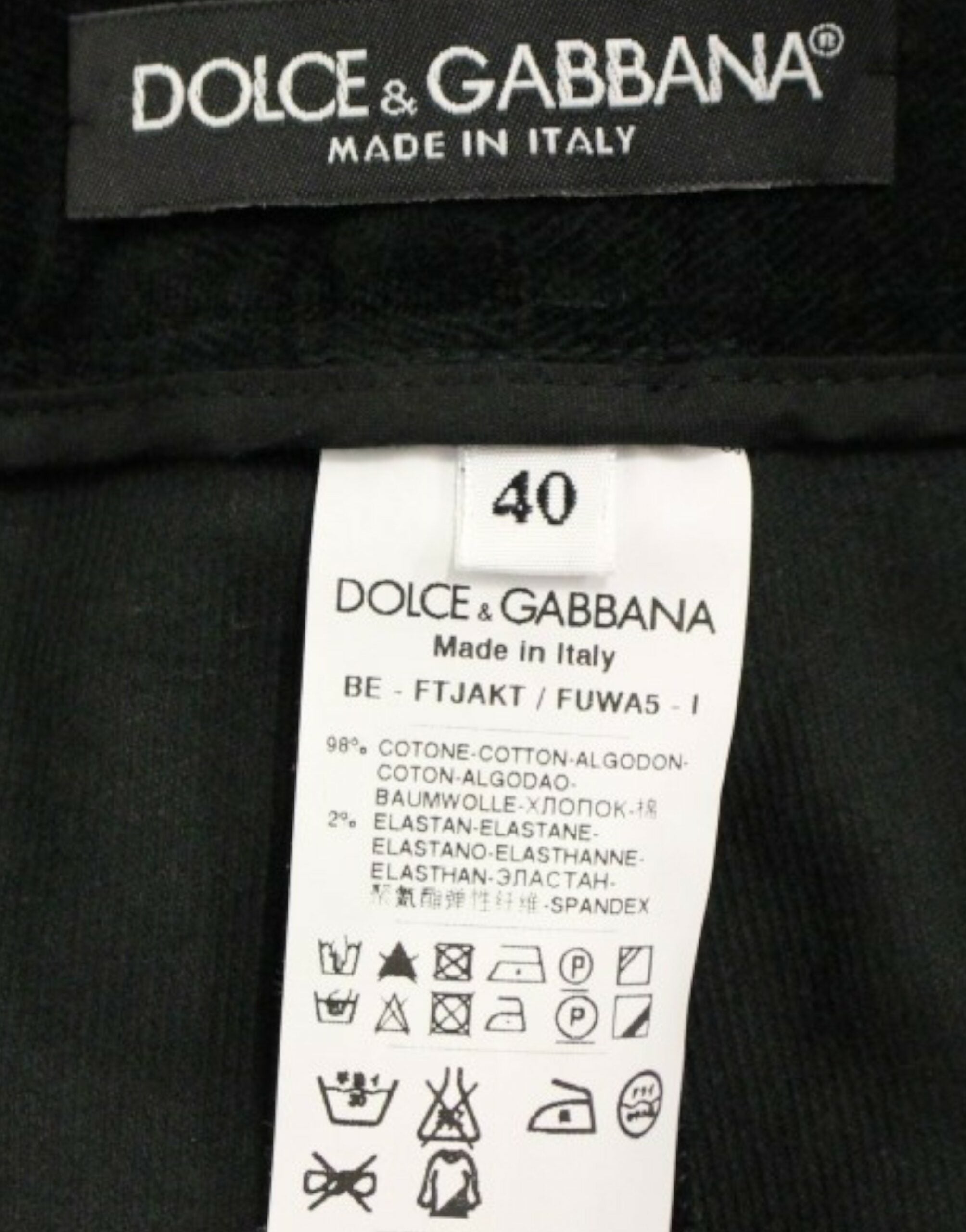 Dolce & Gabbana Black cotton shorts pants Dolce & Gabbana