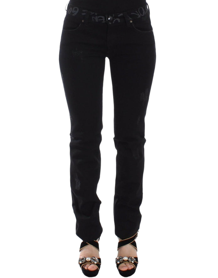 Ermanno Scervino Black Slim Jeans Denim Pants Skinny Stretch Ermanno Scervino