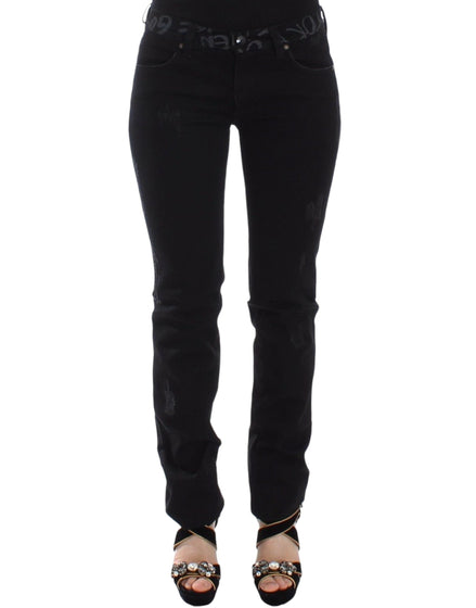 Ermanno Scervino Black Slim Jeans Denim Pants Skinny Stretch Ermanno Scervino