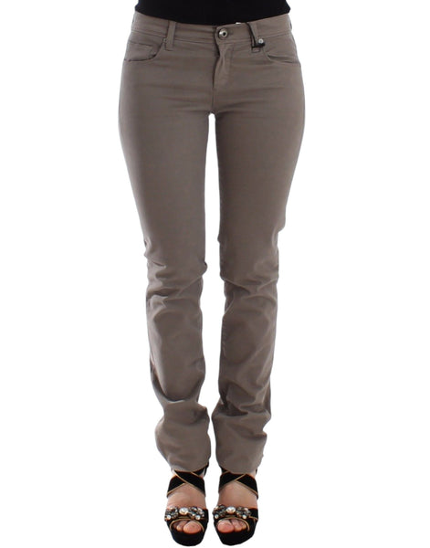Ermanno Scervino Taupe Beige Slim Jeans Denim Pants Skinny Ermanno Scervino