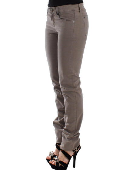 Ermanno Scervino Taupe Beige Slim Jeans Denim Pants Skinny Ermanno Scervino