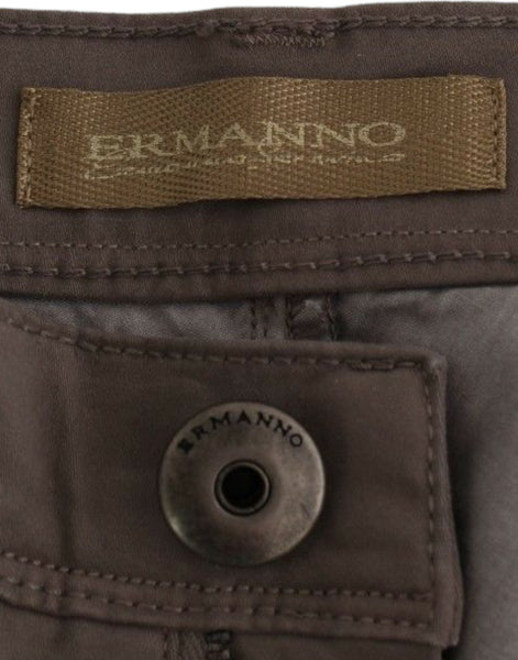 Ermanno Scervino Taupe Beige Slim Jeans Denim Pants Skinny Ermanno Scervino