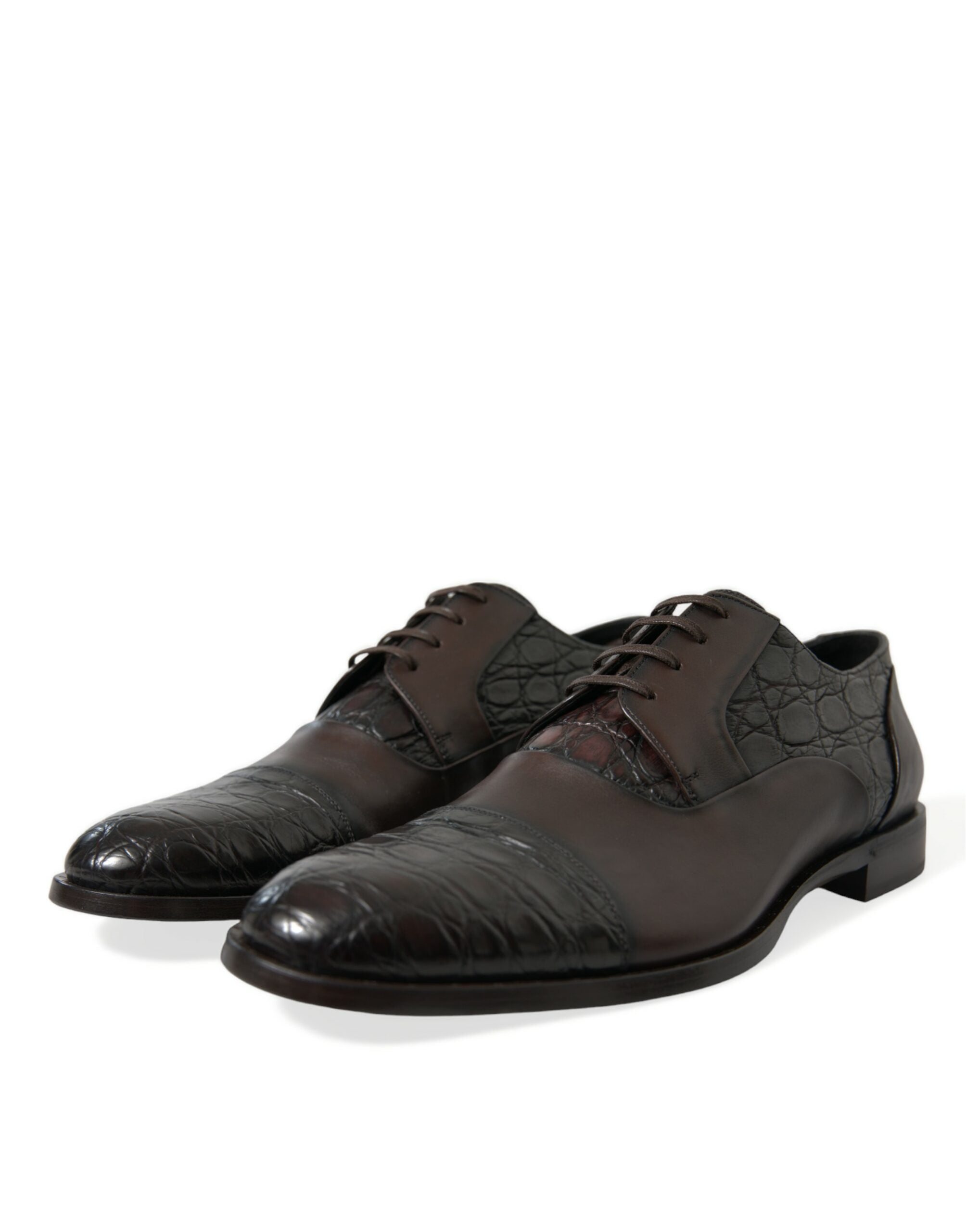 Dolce & Gabbana Brown Exotic Leather Formal Men Dress Shoes Dolce & Gabbana