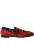 Dolce & Gabbana Red Black Torero Loafers Slippers Men Shoes Dolce & Gabbana