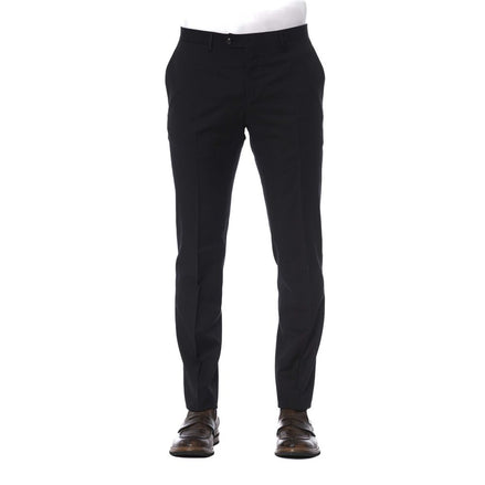 Trussardi Black Virgin Wool Men's Trouser Trussardi
