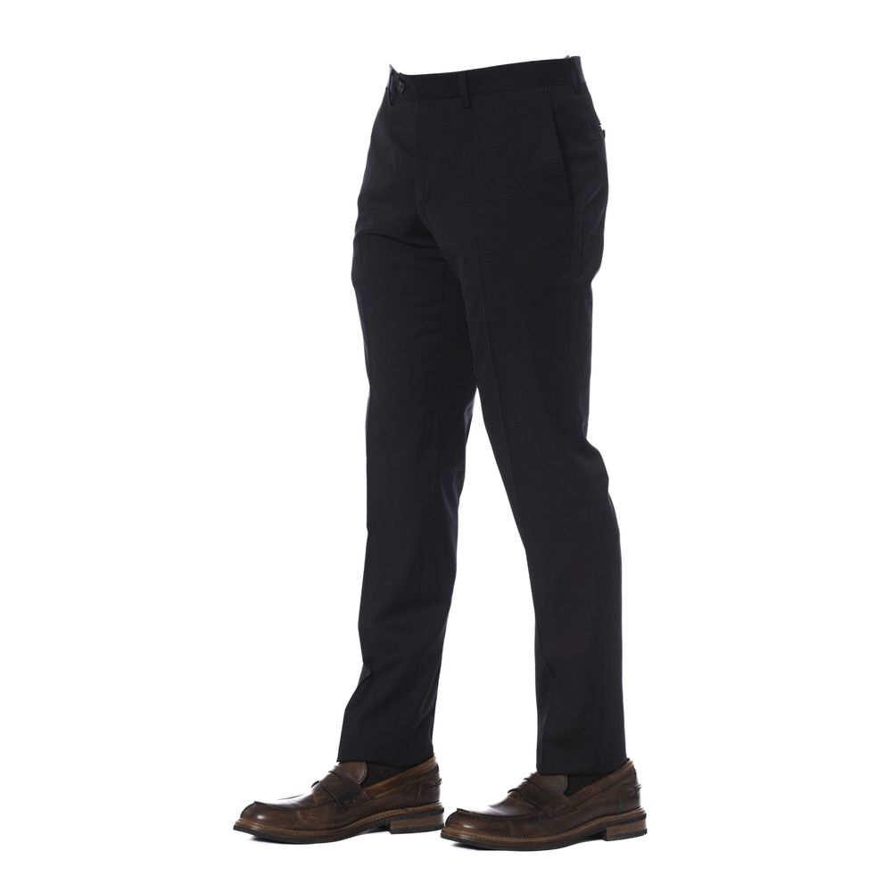 Trussardi Black Virgin Wool Men's Trouser Trussardi