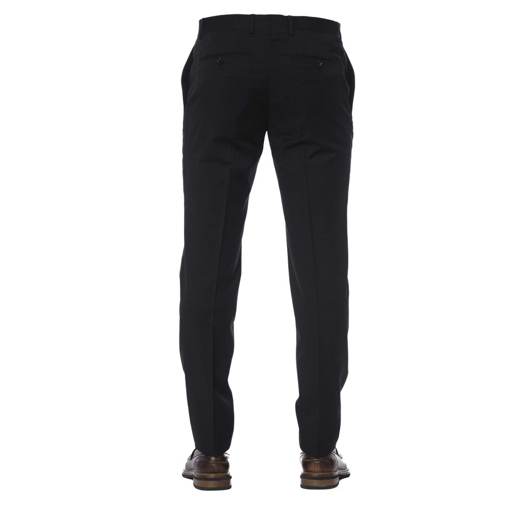 Trussardi Black Virgin Wool Men's Trouser Trussardi