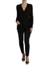 Dolce & Gabbana Black Wool V-neck Crossed Cardigan Sweater Dolce & Gabbana