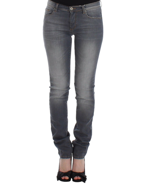 Ermanno Scervino Gray Slim Jeans Denim Pants Skinny Leg Stretch Ermanno Scervino
