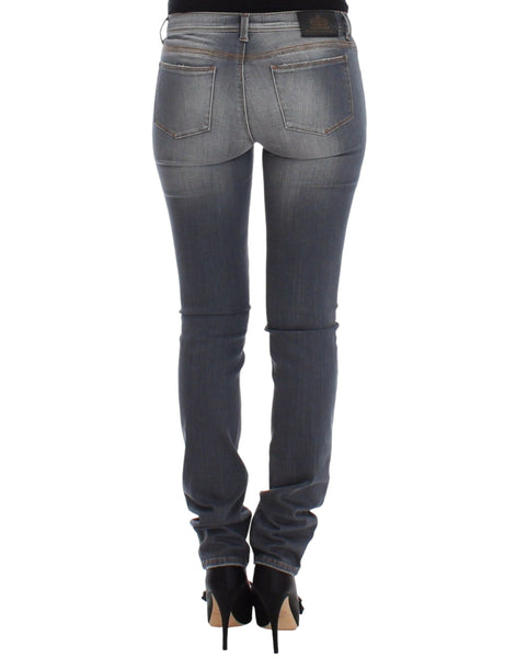 Ermanno Scervino Gray Slim Jeans Denim Pants Skinny Leg Stretch Ermanno Scervino