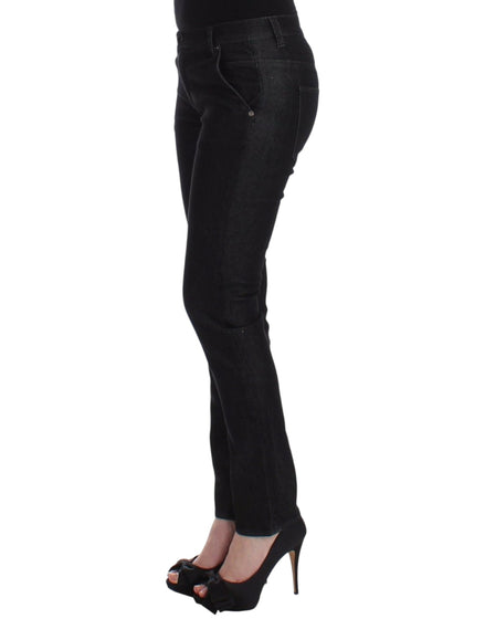 Ermanno Scervino Black Slim Jeans Denim Pants Skinny Leg Stretch Ermanno Scervino