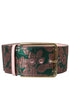 Dolce & Gabbana Multicolor Floral Jacquard Lurex Gold Buckle Belt Dolce & Gabbana