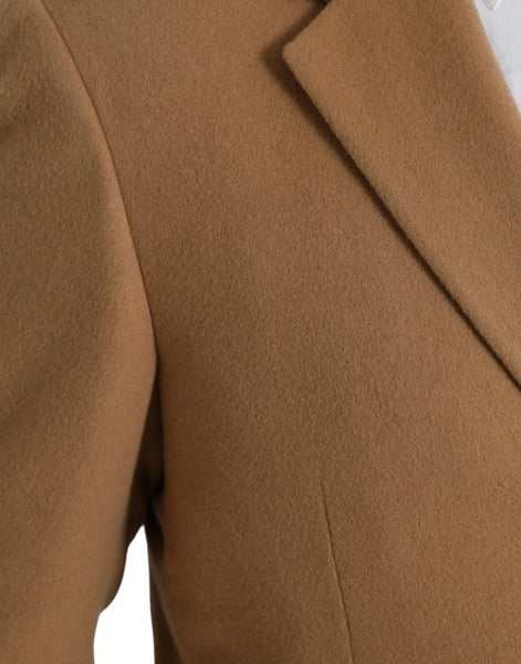 Prada Brown Cashmere 2 Piece Single Breasted Suit Prada