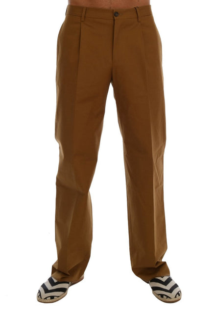 Dolce & Gabbana Brown Stretch Cotton Pants Dolce & Gabbana