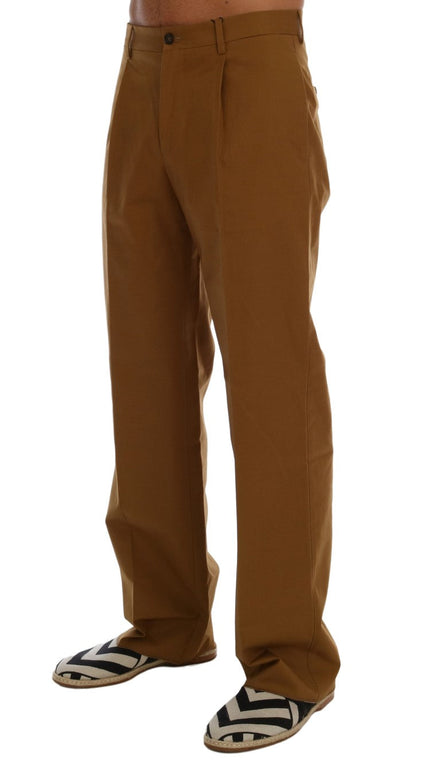 Dolce & Gabbana Brown Stretch Cotton Pants Dolce & Gabbana