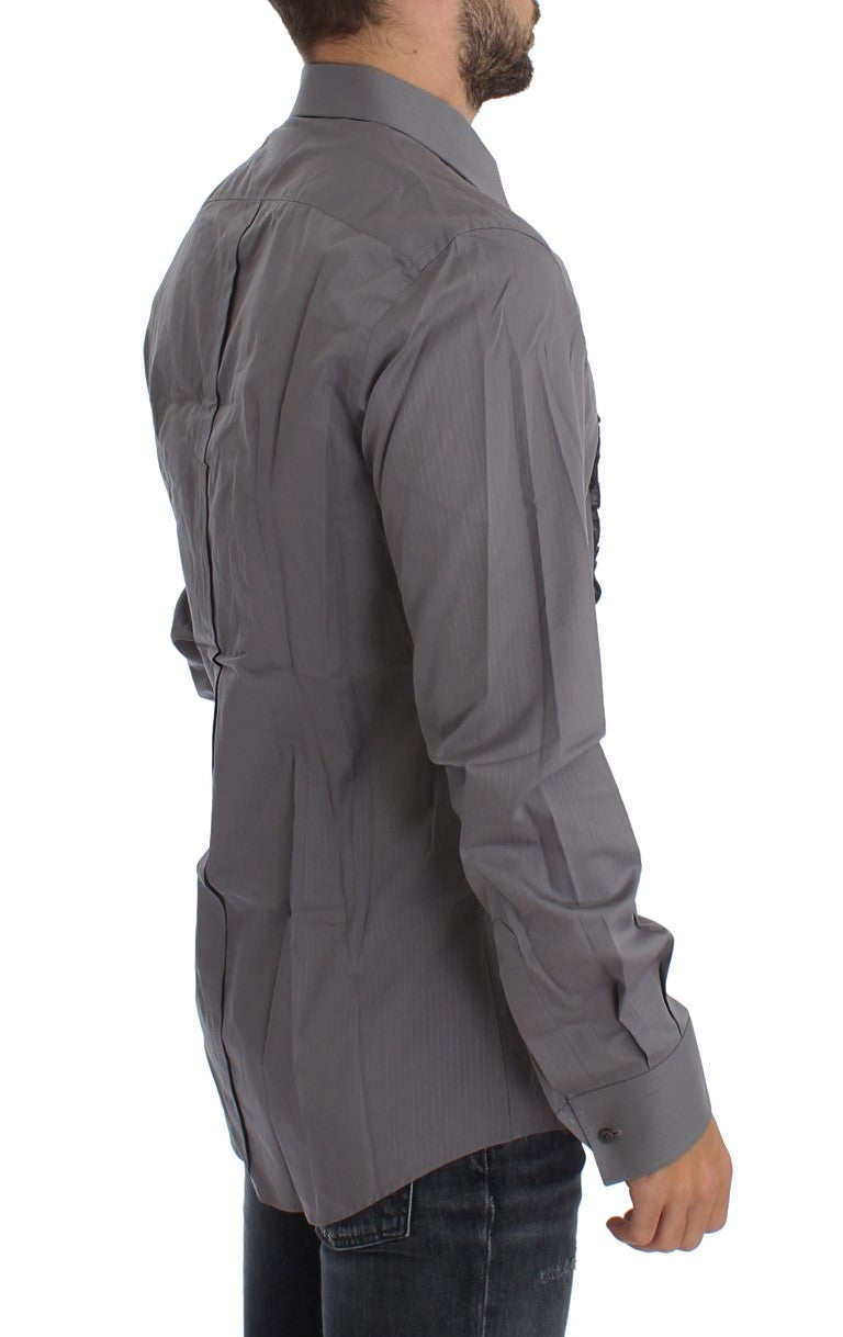 Dolce & Gabbana Purple Torero GOLD Slim Fit Dress Shirt Dolce & Gabbana