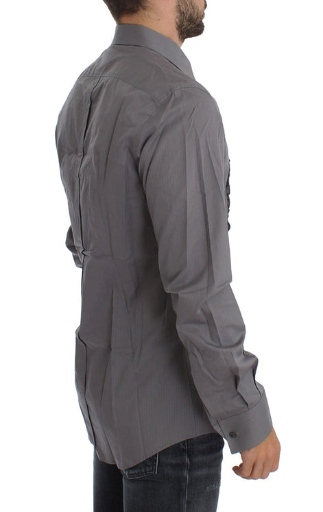 Dolce & Gabbana Purple Torero GOLD Slim Fit Dress Shirt Dolce & Gabbana