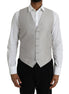 Dolce & Gabbana Light Gray Wool Formal Dress Waistcoat Vest Dolce & Gabbana