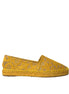 Dolce & Gabbana Yellow Taormina Lace Espadrille Loafers Flats Shoes Dolce & Gabbana