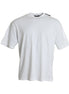 Balenciaga Off White Cotton Jersey Round Neck T-shirt Balenciaga
