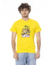 Cavalli Class Yellow Cotton Men T-Shirt Cavalli Class