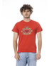 Cavalli Class Red Cotton Men T-Shirt Cavalli Class