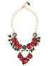 Dolce & Gabbana Gold Brass Link Chain RosePetal Crystal Pendant Necklace Dolce & Gabbana
