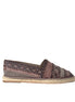 Dolce & Gabbana Brown Buffalo Leather Espadrille Flats Shoes Dolce & Gabbana