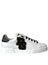 Dolce & Gabbana White Leather DG Logo Casual Low Top Sneakers Shoes Dolce & Gabbana