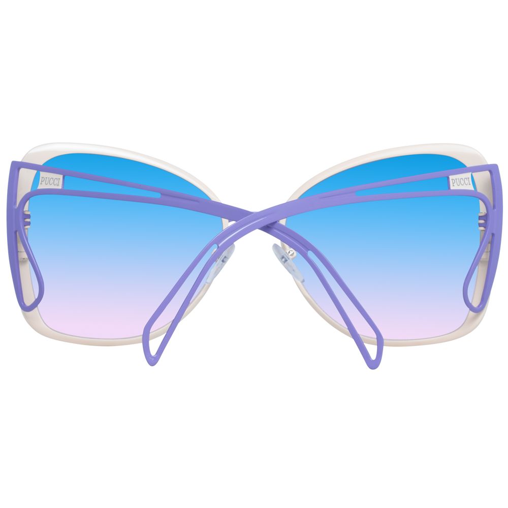 Emilio Pucci Cream Metal Sunglasses Emilio Pucci