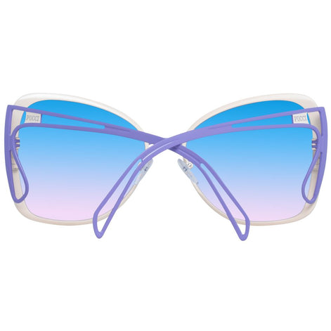 Emilio Pucci Cream Metal Sunglasses Emilio Pucci