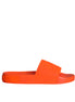 Dolce & Gabbana Orange Rubber Slides Sandals Beachwear Shoes Dolce & Gabbana