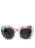 Dolce & Gabbana Multicolor Wood Crystal Brass Frame Floral Hand Paint Sunglasses Dolce & Gabbana