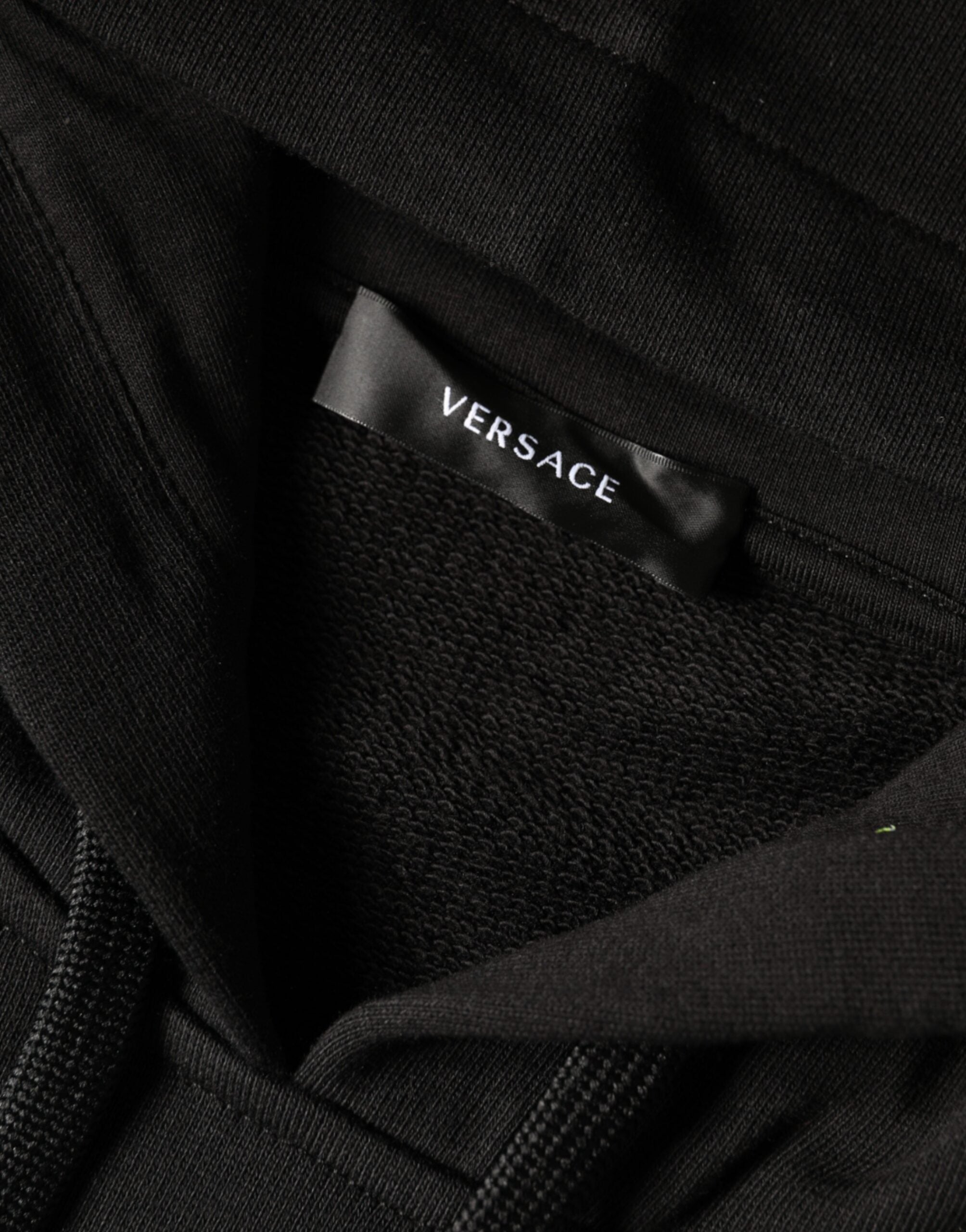 Versace Black Medusa Print Cotton HoodiePullover Sweatshirt Sweater Versace