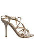 Dolce & Gabbana Beige Leather Stiletto Heels Sandals Shoes Dolce & Gabbana
