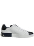 Dolce & Gabbana White Leather Logo Portofino Sneaker Shoes Dolce & Gabbana