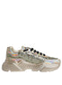 Dolce & Gabbana Gold Sequin Iridiscent Daymaster Sneakers Shoes Dolce & Gabbana