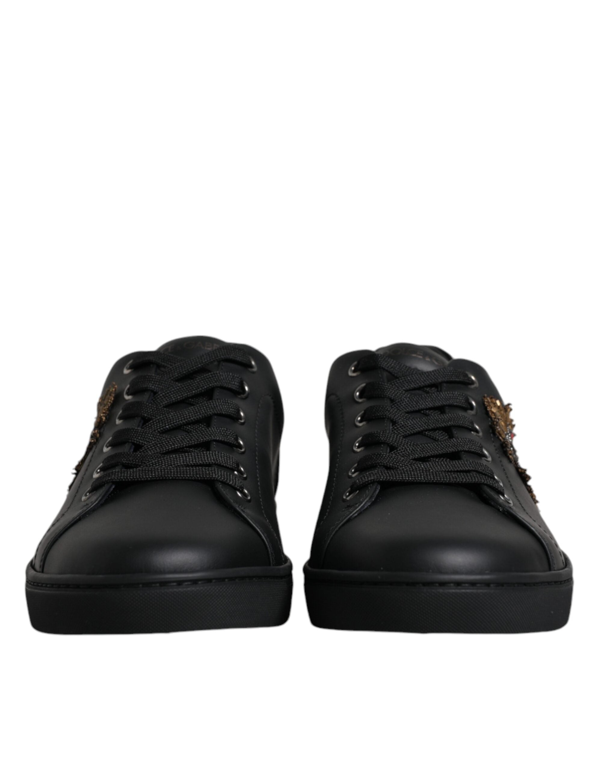Dolce & Gabbana Black London Sacred Heart Men Sneakers Shoes Dolce & Gabbana