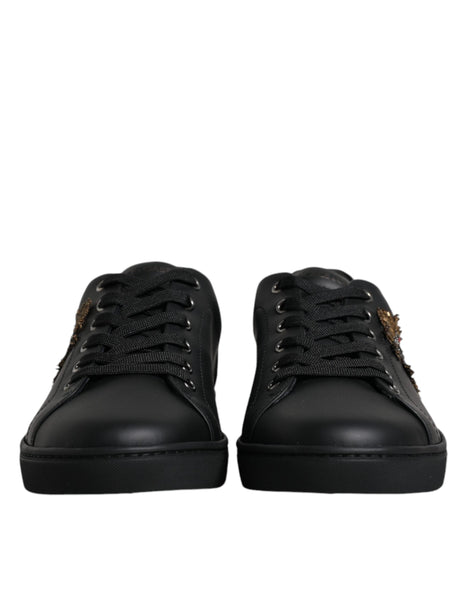 Dolce & Gabbana Black London Sacred Heart Men Sneakers Shoes Dolce & Gabbana