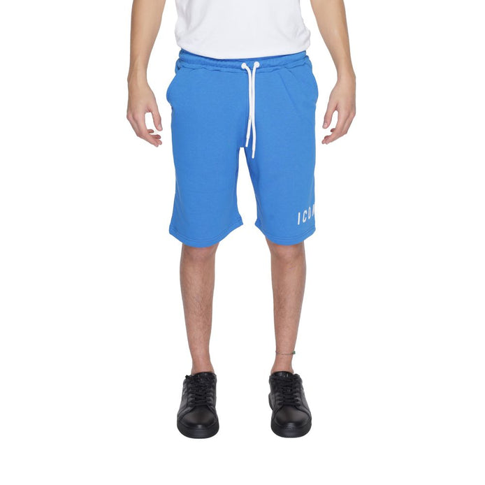 Icon Blue Cotton Bermuda Shorts Icon
