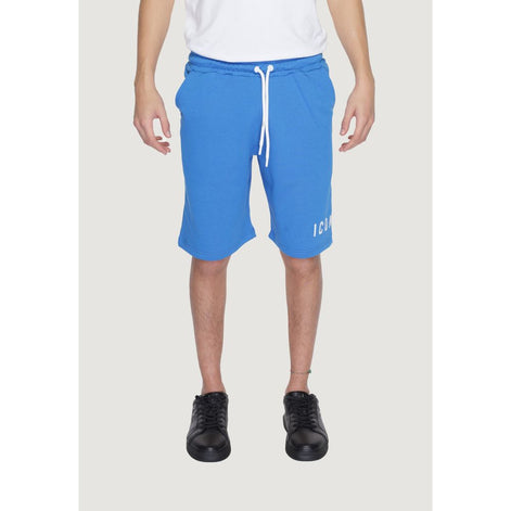 Icon Blue Cotton Bermuda Shorts Icon