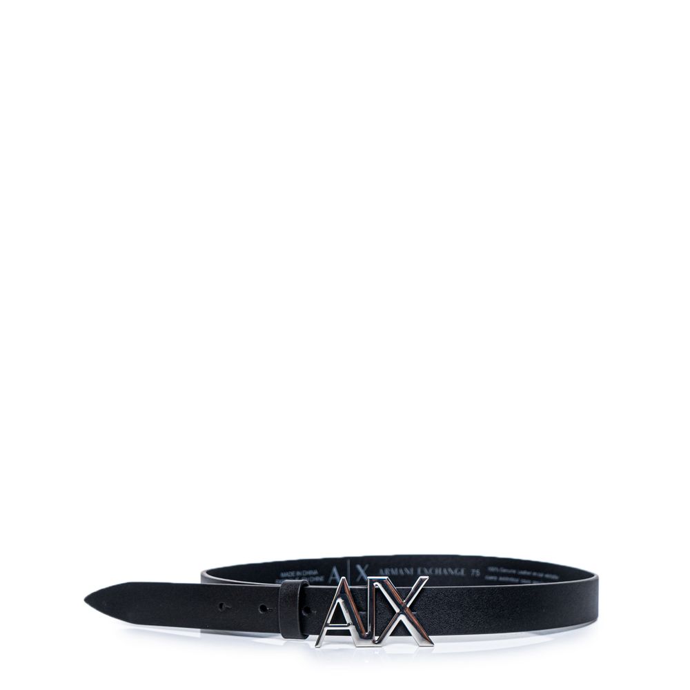 Armani Exchange Black Leather Belt Armani Exchange