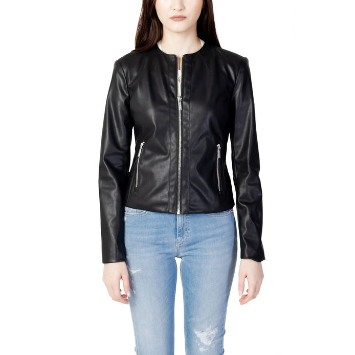 Armani Exchange Black Leather Jacket Armani Exchange