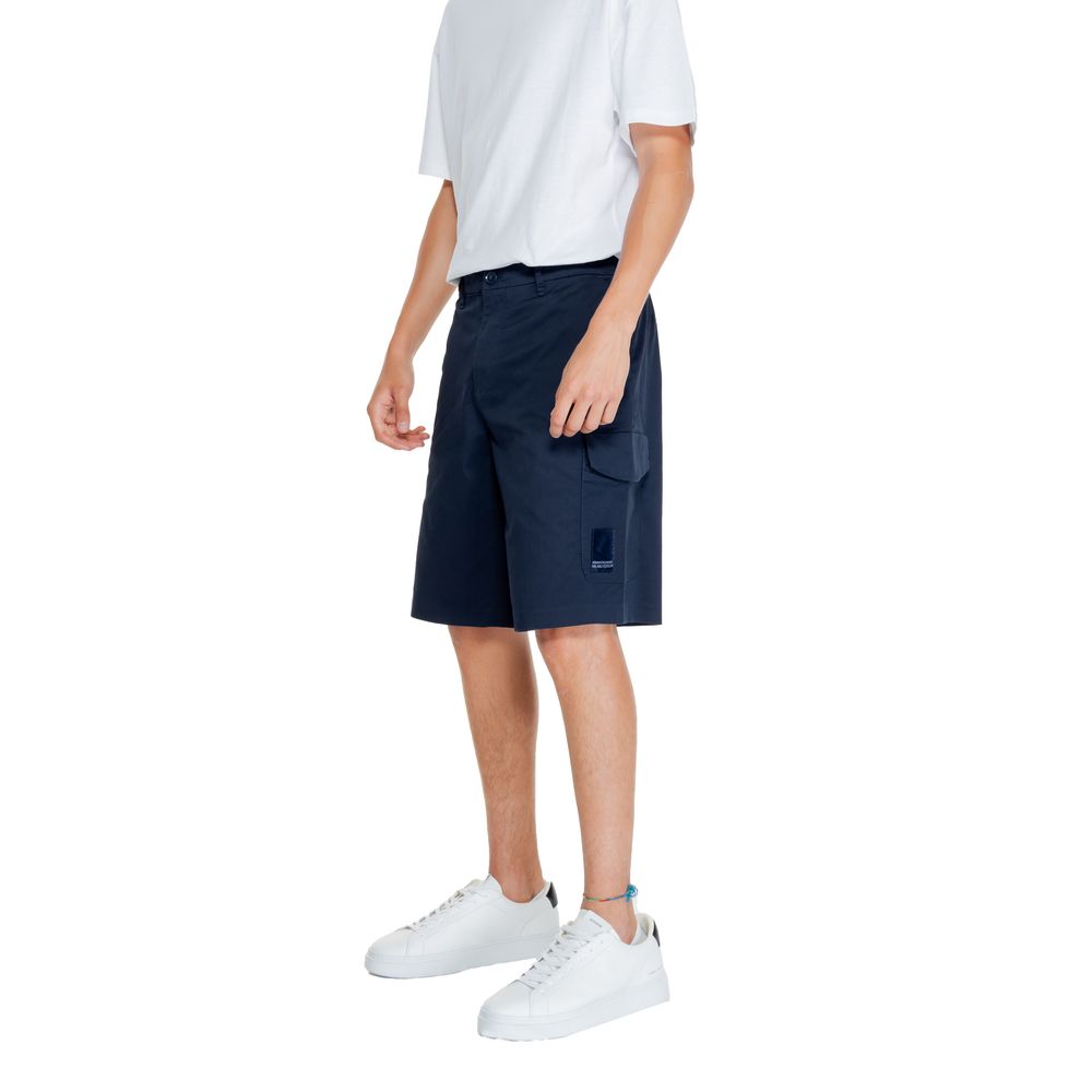 Armani Exchange Blue Cotton Bermuda Shorts Armani Exchange