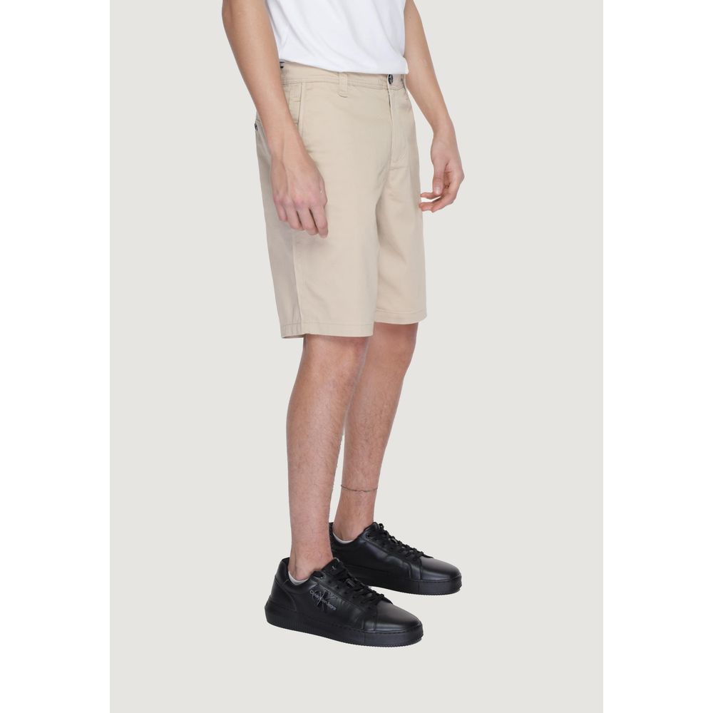 Armani Exchange Beige Cotton Bermuda Shorts Armani Exchange